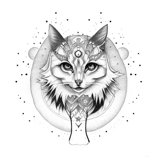 moonlight magic tattoo design idea