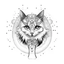 moonlight magic tattoo design idea