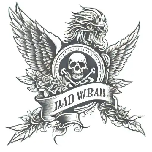 Memorial for dad tattoo design idea