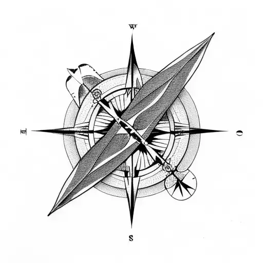 jack sparrows compass tattoo design idea