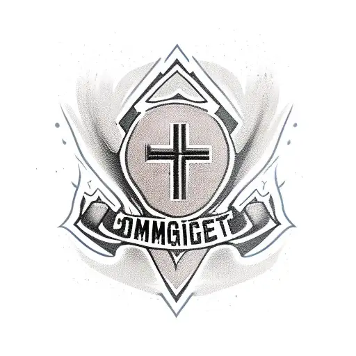 combat medic emblem  tattoo design idea