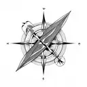 jack sparrows compass tattoo design idea