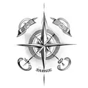jack sparrows compass tattoo design idea