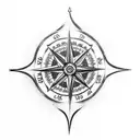 jack sparrows compass tattoo design idea