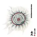 Rose & dandelion  tattoo design idea