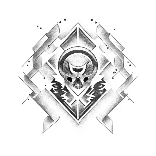 IGY6 sight of rifle tattoo design idea