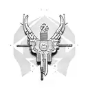 IGY6 sight of rifle tattoo design idea