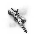 IGY6 sight of rifle tattoo design idea