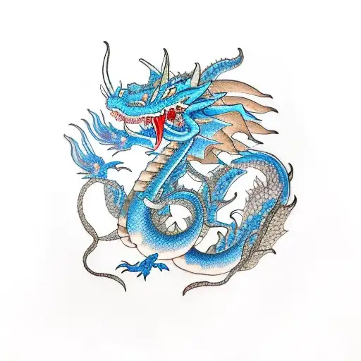 dragón japones tattoo design idea