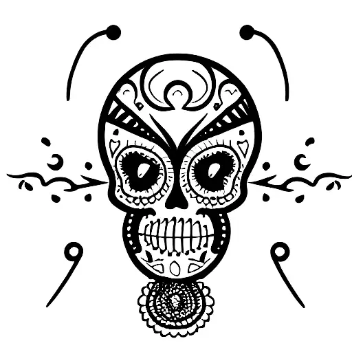 mujer Catrina  tattoo design idea
