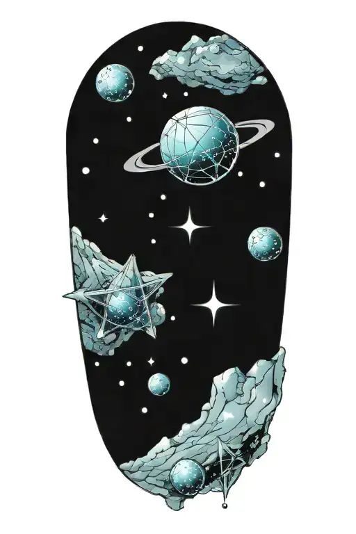 orion constellation tattoo design idea