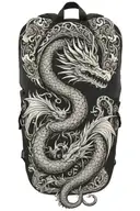 virgin dragon backpack tattoo design idea