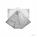 A pyramid with these area codes inside of the pyramid; 215, 860, 515, 432, 843, 609 tattoo design idea
