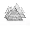 A pyramid with these area codes inside of the pyramid; 215, 860, 515, 432, 843, 609 tattoo design idea