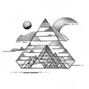 pyramid tattoo design idea