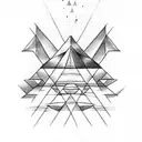 pyramid tattoo design idea