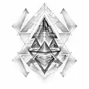 pyramid tattoo design idea