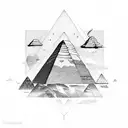 pyramid tattoo design idea
