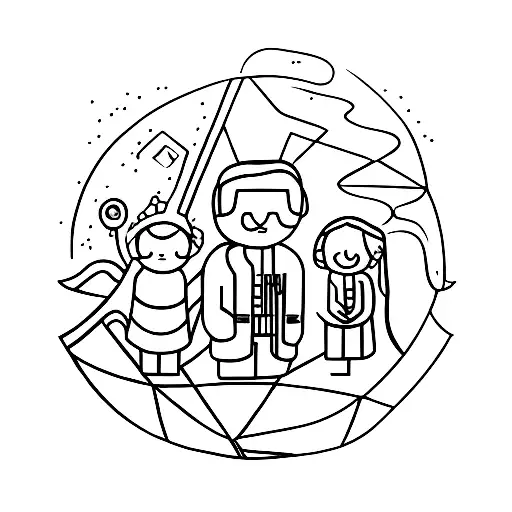 family, work , balance tattoo design idea