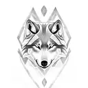tree sleeve with wolves tattoo design idea