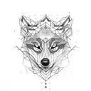 tree sleeve with wolves tattoo design idea