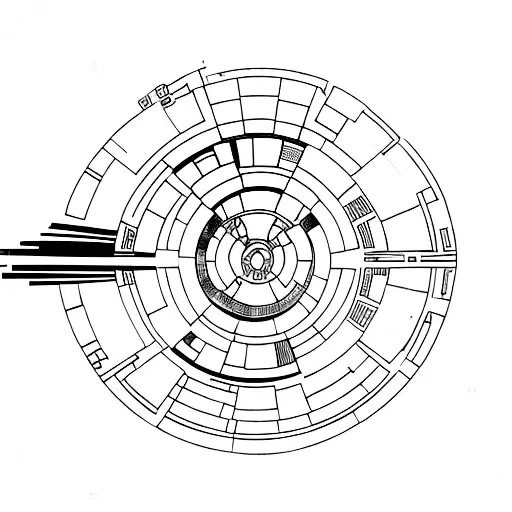 The iconic Death Star from Star Wars tattoo design idea