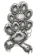 pet paw print tattoo design idea