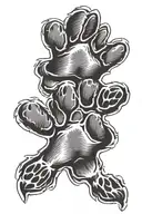 pet paw print tattoo design idea