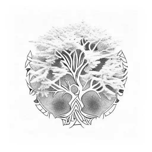 Acacia Koa tree  tattoo design idea