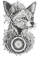 Pads from the paw of a cat, a rat and a small breed of dog (Chihuahua, Pomeranian or similar), and carry lines from a sk tattoo design idea