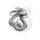 Snake with eagle  tattoo design idea