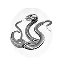 Snake with eagle  tattoo design idea