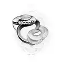 Snake with eagle  tattoo design idea