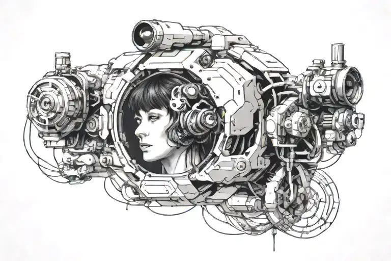 ghost in the shell tattoo design idea