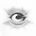 therd eye with reaice devil in the deth tattoo design idea