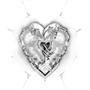 Corazon real con instrumentos musicales tattoo design idea