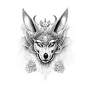 as Deusas Freya, Kali e Iansã compondo uma arte como se fossem 3 faces de uma tattoo design idea