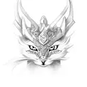 as Deusas Freya, Kali e Iansã compondo uma arte como se fossem 3 faces de uma tattoo design idea