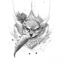 dark tower tattoo design idea