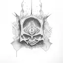 dark tower tattoo design idea