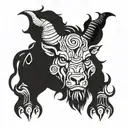 minotaur full body tattoo design idea