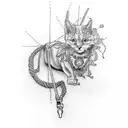 zipper on leg tattoo design idea