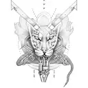 zipper on leg tattoo design idea