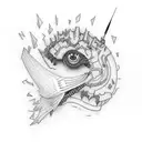 zipper on leg tattoo design idea