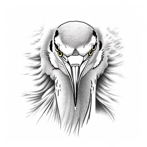heron  tattoo design idea