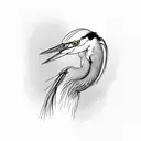 heron  tattoo design idea