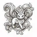 Vulpix Pokemon tattoo design idea