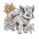 Vulpix Pokemon tattoo design idea