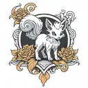 Vulpix Pokemon tattoo design idea