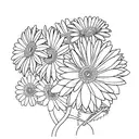 minimalist gerbera tattoo design idea